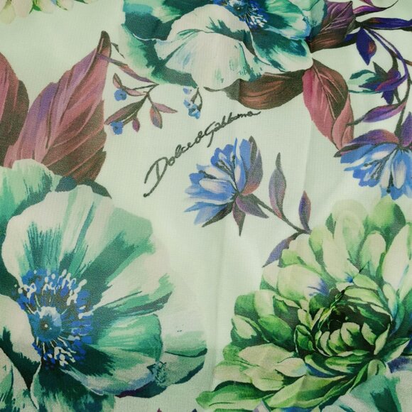 Elegant Mint Green Floral Edwardian inspired Tea gown Size M - L - Picture 8 of 9